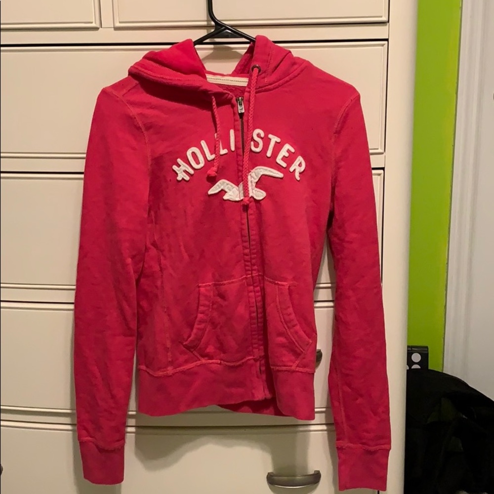 Hot pink hollister zip up